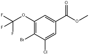 methyl 4-bromo-3-chloro-5-(trifluoromethoxy)benzoate Struktur