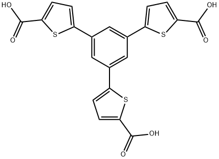 5,5',5''-(benzene-1,3,5-triyl)tris(thiophene-2-carboxylic acid) Struktur