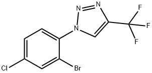 1-(2-Bromo-4-chlorophenyl)-4-(trifluoromethyl)-1H-1,2,3-triazole Struktur