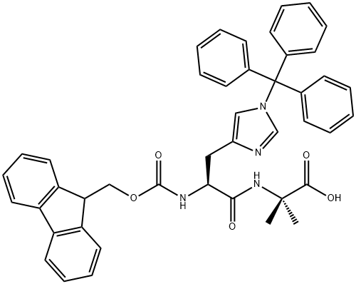 Fmoc-His(Trt)-Aib-OH Struktur