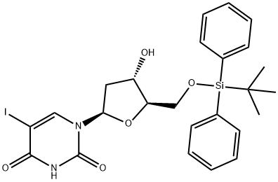 2'-Deoxy-5'-O-[(1,1-dimethylethyl)diphenylsilyl]-5-iodo-uridine Struktur