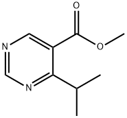 5-Pyrimidinecarboxylic acid, 4-(1-methylethyl)-, methyl ester Struktur