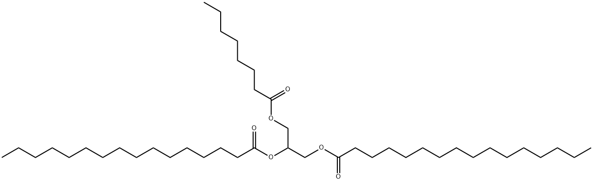 1,2-Dipalmitoyl-3-Octanoyl-rac-glycerol Struktur