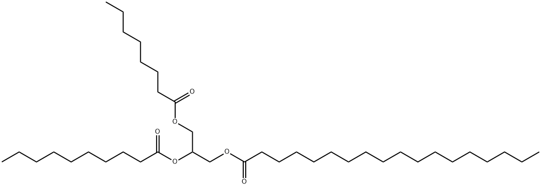 1-Octanoyl-2-Decanoyl-3-Stearoyl-rac-glycerol Struktur