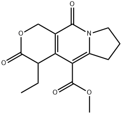 1H-Pyrano[3,4-f]indolizine-5-carboxylic acid, 4-ethyl-3,4,6,7,8,10-hexahydro-3,10-dioxo-, methyl ester Struktur