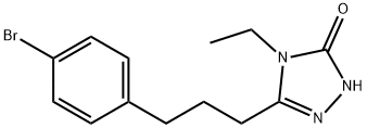 3H-1,2,4-Triazol-3-one, 5-[3-(4-bromophenyl)propyl]-4-ethyl-2,4-dihydro- Struktur