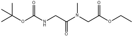 Glycine, N-[(1,1-dimethylethoxy)carbonyl]glycyl-N-methyl-, ethyl ester Struktur