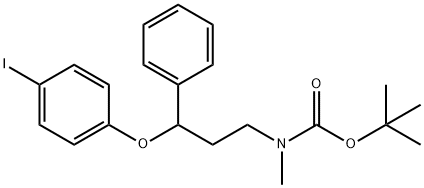 Carbamic acid, N-[3-(4-iodophenoxy)-3-phenylpropyl]-N-methyl-, 1,1-dimethylethyl ester Struktur