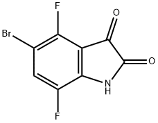 1H-Indole-2,3-dione, 5-bromo-4,7-difluoro- Struktur