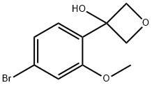 3-(4-Bromo-2-methoxyphenyl)oxetan-3-ol Struktur