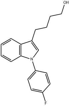 4-[1-(4-Fluorophenyl)-1H-indol-3-yl]-1-butanol Struktur