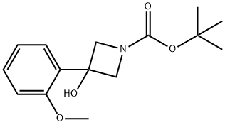 tert-Butyl 3-hydroxy-3-(2-methoxyphenyl)azetidine-1-carboxylate Struktur