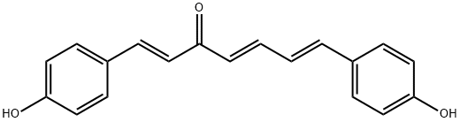 1,7-Bis(4-hydroxyphenyl)hepta-1,4,6-trien-3-one Struktur