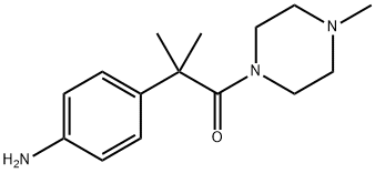 1-Propanone, 2-(4-aminophenyl)-2-methyl-1-(4-methyl-1-piperazinyl)- Struktur