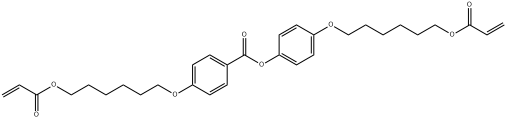 Benzoic acid, 4-[[6-[(1-oxo-2-propen-1-yl)oxy]hexyl]oxy]-, 4-[[6-[(1-oxo-2-propen-1-yl)oxy]hexyl]oxy]phenyl ester Struktur