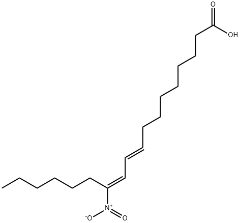 9(E),11(E)-12-nitro Conjugated Linoleic Acid Struktur