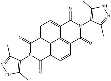 Benzo[lmn][3,8]phenanthroline-1,3,6,8(2H,7H)-tetrone, 2,7-bis(3,5-dimethyl-1H-pyrazol-4-yl)- Struktur