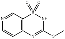 2H-Pyrido[4,3-e]-1,2,4-thiadiazine, 3-(methylthio)-, 1,1-dioxide Struktur