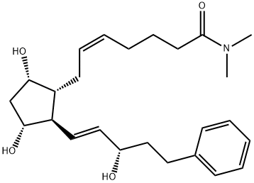 17-phenyl trinor Prostaglandin F2α dimethyl amide Struktur