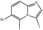 6-Bromo-3-iodo-5-methyl-imidazo[1,2-a]pyridine Struktur