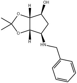 4H-Cyclopenta-1,3-dioxol-4-ol, tetrahydro-2,2-dimethyl-6-[(phenylmethyl)amino]-, (3aR,4S,6R,6aS)-