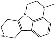 1H-Pyrido[3',4':4,5]pyrrolo[1,2,3-de]quinoxaline, 2,3,7,8,9,10-hexahydro-3-methyl- Struktur