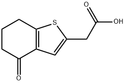 Benzo[b]thiophene-2-acetic acid, 4,5,6,7-tetrahydro-4-oxo- Struktur