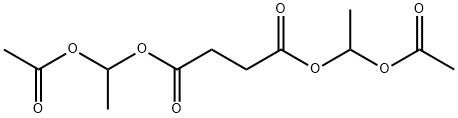 Butanedioic acid, 1,4-bis[1-(acetyloxy)ethyl]ester Struktur