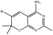 7H-Pyrano[2,3-d]pyrimidin-4-amine, 6-bromo-2,7,7-trimethyl- Struktur