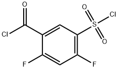 Benzoyl chloride, 5-(chlorosulfonyl)-2,4-difluoro- Struktur