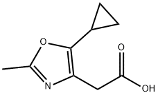 4-Oxazoleacetic acid, 5-cyclopropyl-2-methyl- Struktur