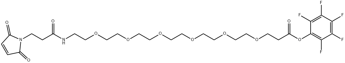 Maleimide-NH-PEG6-CH2CH2COOPFP Ester Struktur