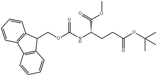 L-Glutamic acid, N-[(9H-fluoren-9-ylmethoxy)carbonyl]-, 5-(1,1-dimethylethyl) 1-methyl ester Struktur