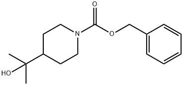 1-Piperidinecarboxylic acid, 4-(1-hydroxy-1-methylethyl)-, phenylmethyl ester Struktur