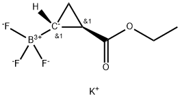 potassium rac-((1R,2R)-2-(ethoxycarbonyl)cyclopropyl)trifluoroborate Struktur