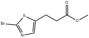 5-Thiazolepropanoic acid, 2-bromo-, methyl ester Struktur