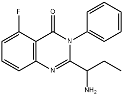 4(3H)-Quinazolinone, 2-(1-aminopropyl)-5-fluoro-3-phenyl- Struktur