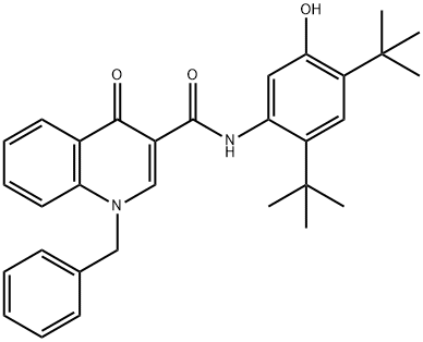 3-Quinolinecarboxamide, N-[2,4-bis(1,1-dimethylethyl)-5-hydroxyphenyl]-1,4-dihydro-4-oxo-1-(phenylmethyl)-