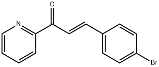 2-Propen-1-one, 3-(4-bromophenyl)-1-(2-pyridinyl)-, (2E)- Struktur