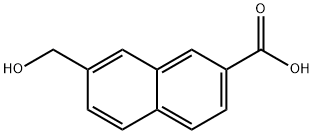 2-Naphthalenecarboxylic acid, 7-(hydroxymethyl)- Struktur