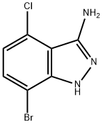 7-Bromo-4-chloro-1H-indazol-3-ylamine Struktur