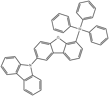 9H-Carbazole, 9-[6-(triphenylsilyl)-2-dibenzofuranyl]- Struktur