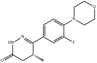 3(2H)-Pyridazinone, 6-[3-fluoro-4-(4-morpholinyl)phenyl]-4,5-dihydro-5-methyl-, (5R)- Struktur