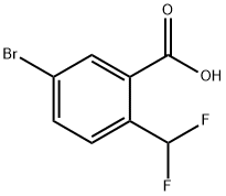 5-bromo-2-(difluoromethyl)benzoic acid Struktur