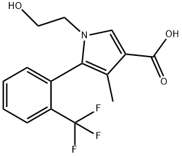 1-(2-hydroxyethyl)-4-methyl-5-(2-(trifluoromethyl)phenyl)-1H-pyrrole-3-carboxylic acid