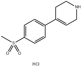 Pyridine, 1,2,3,6-tetrahydro-4-[4-(methylsulfonyl)phenyl]-, hydrochloride (1:1) Struktur