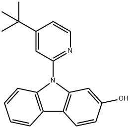 9H-Carbazol-2-ol, 9-[4-(1,1-dimethylethyl)-2-pyridinyl]- Struktur