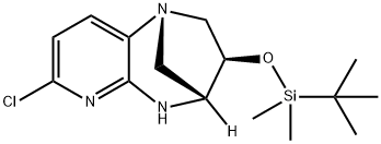 (1S,3R,4R)-3-((tert-Butyldimethylsilyl)oxy)-7-chloro-2,3,4,5-tetrahydro-1,4-methanopyrido[2,3-b][1,4]diazepine Struktur