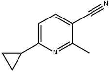 3-Pyridinecarbonitrile, 6-cyclopropyl-2-methyl- Structure