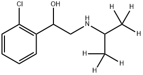 1-(2-Chlorophenyl)-2-((propan-2-yl-1,1,1,3,3,3-d6)amino)ethan-1-ol Struktur